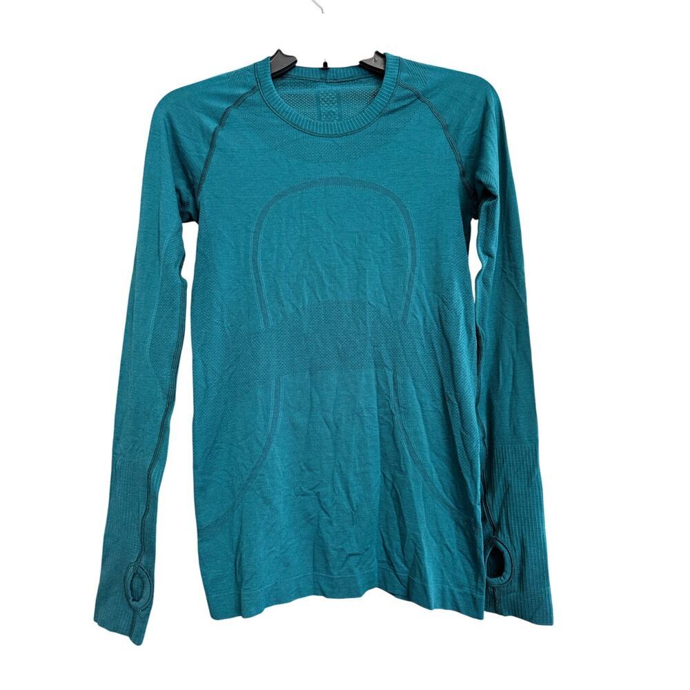 Lululemon Teal Long Sleeve Swiftly Tech Tee Sz 6 GS